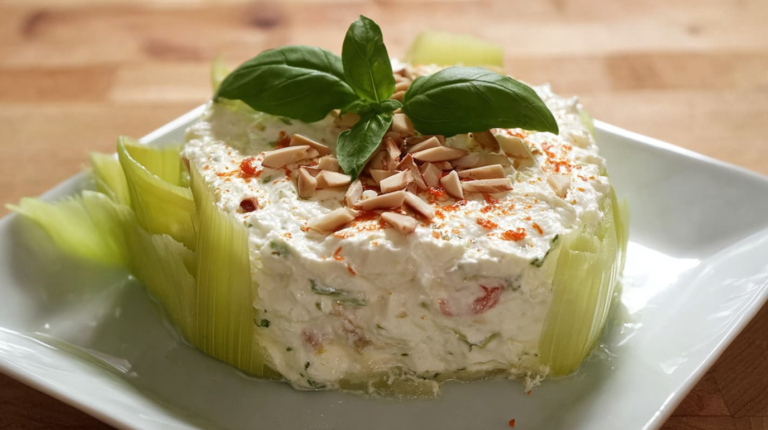 Ziegenkäse-Lauch-Mousse