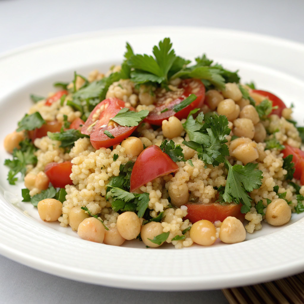 Bulgur-Salat mit Kichererbsen Serving