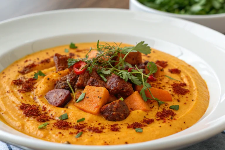 Butternut-Kürbiscreme mit Chorizo featured image