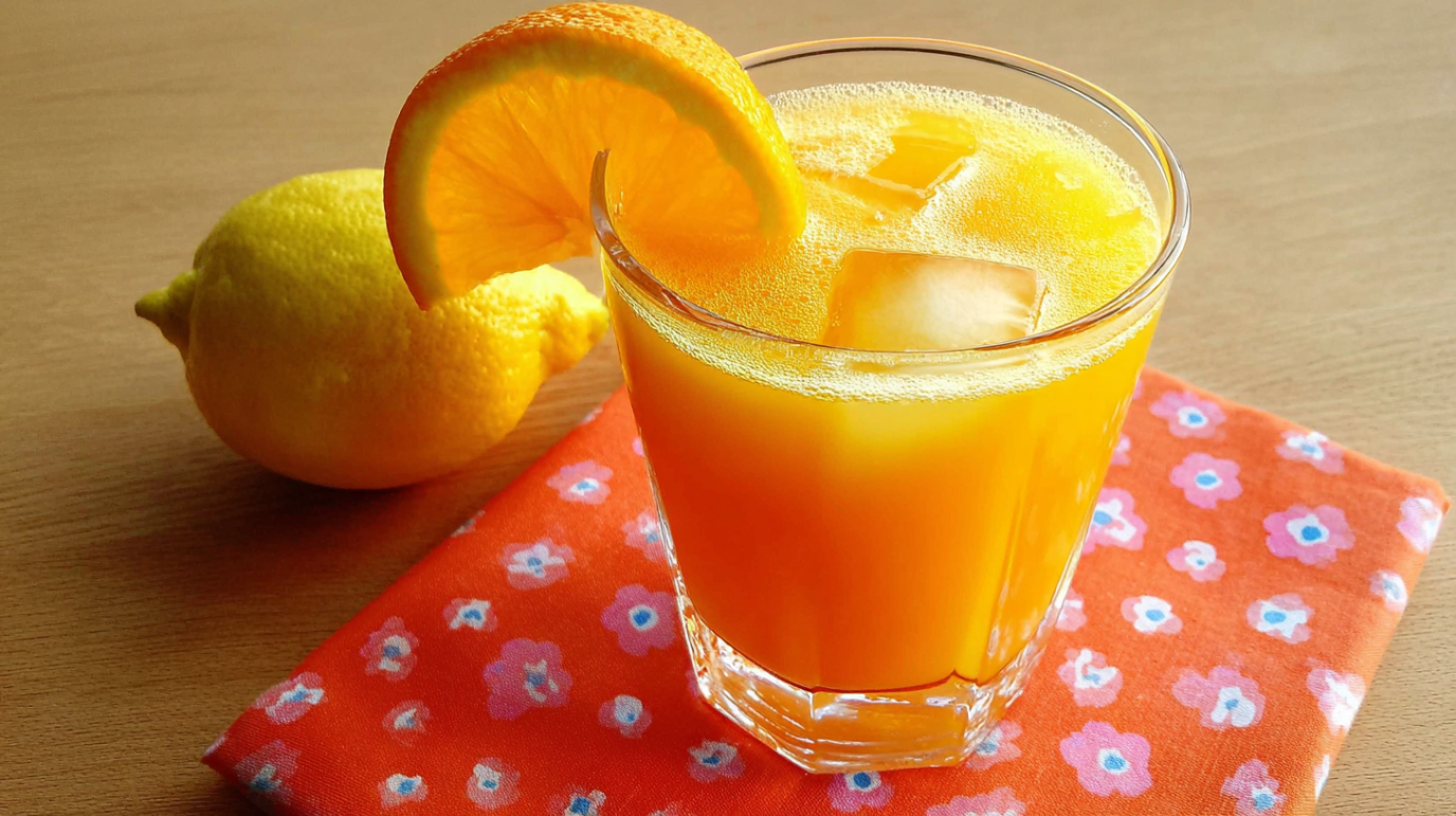 Vitaminreicher Saft mit Orange, Karotte und Zitrone