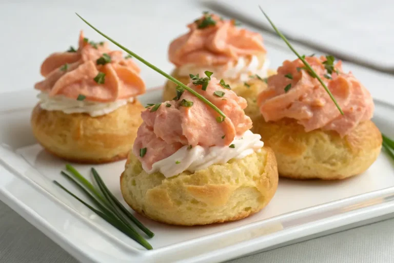 Gougères mit Lachs-Mousse