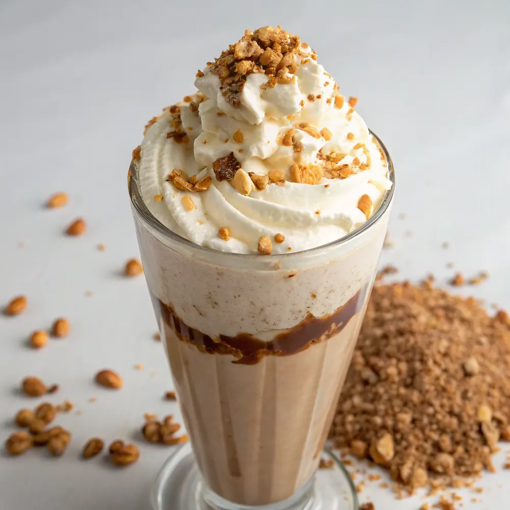 Milkshake mit Haselnusscreme