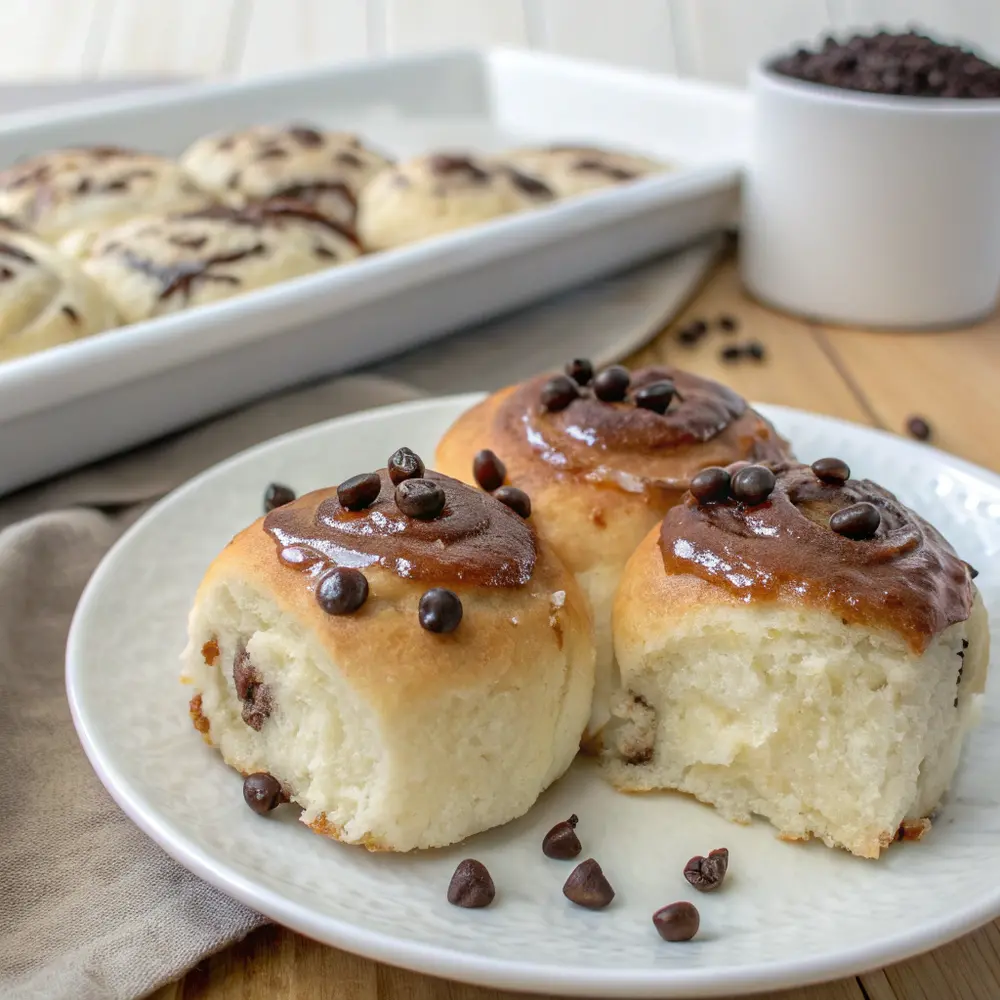 Milchbrötchen mit Schokotropfen