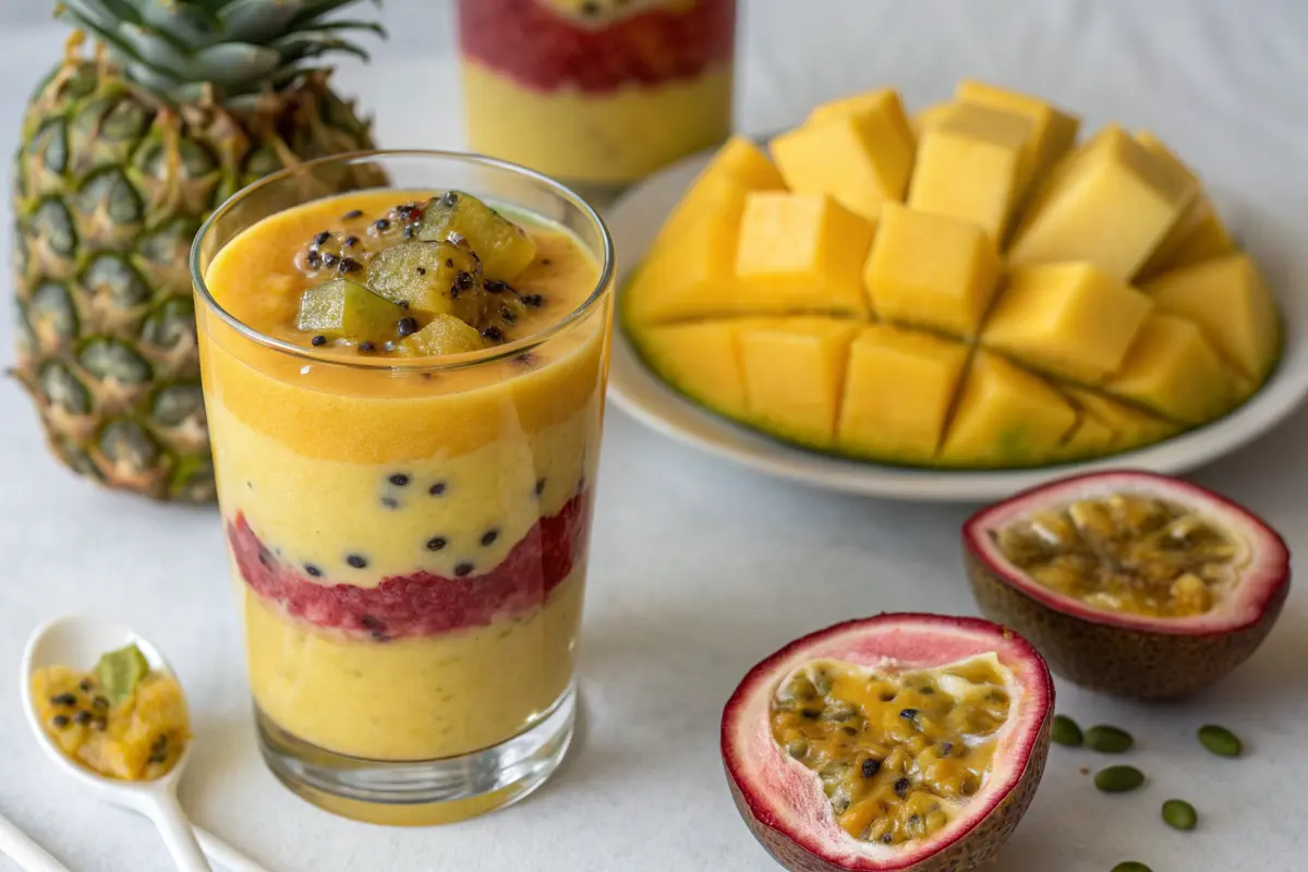 Mango-Ananas-Maracuja-Smoothie