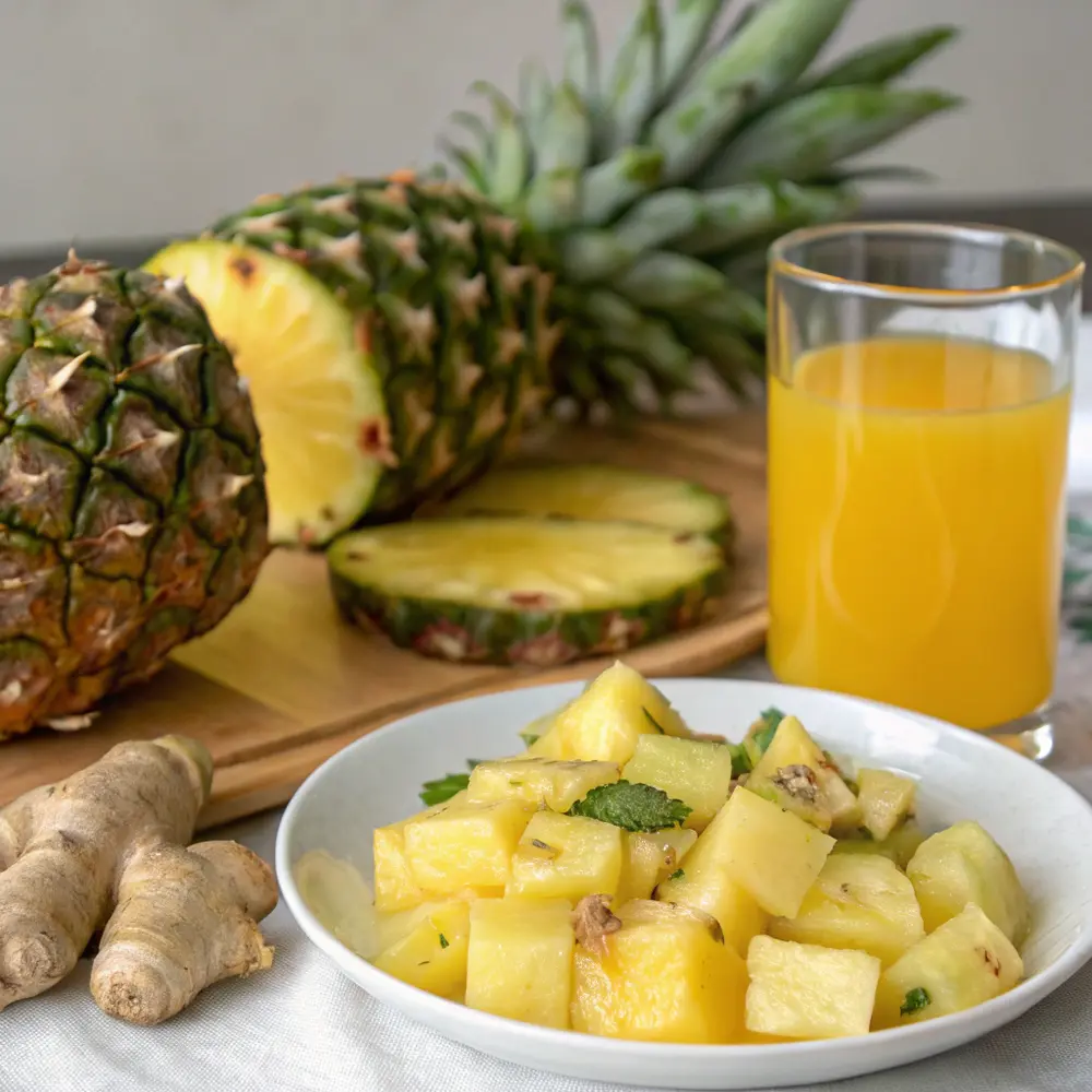 Ananas-Ingwer-Saft