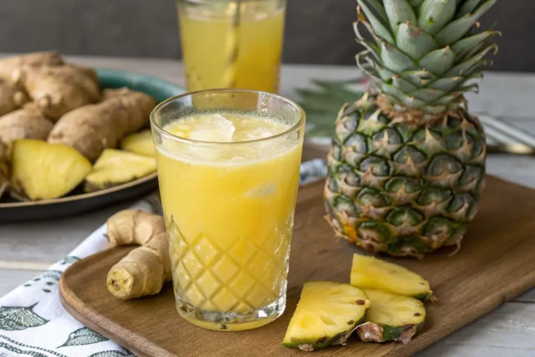 Ananas-Ingwer-Saft in nur 15 Minuten zubereitet