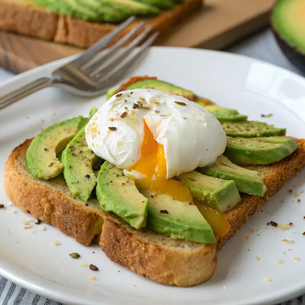 Avocado-Toast mit wachsweichem Ei
