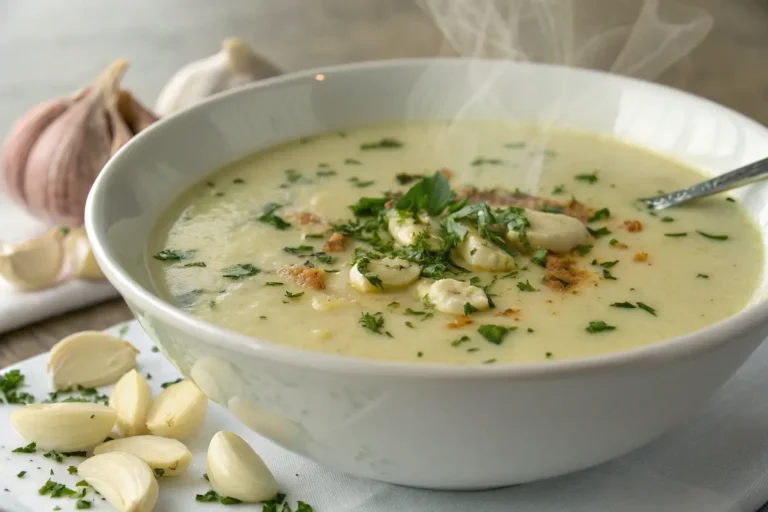 Brunnenkressecremesuppe mit Knoblauch – Fertiger Genuss in 60 Minuten