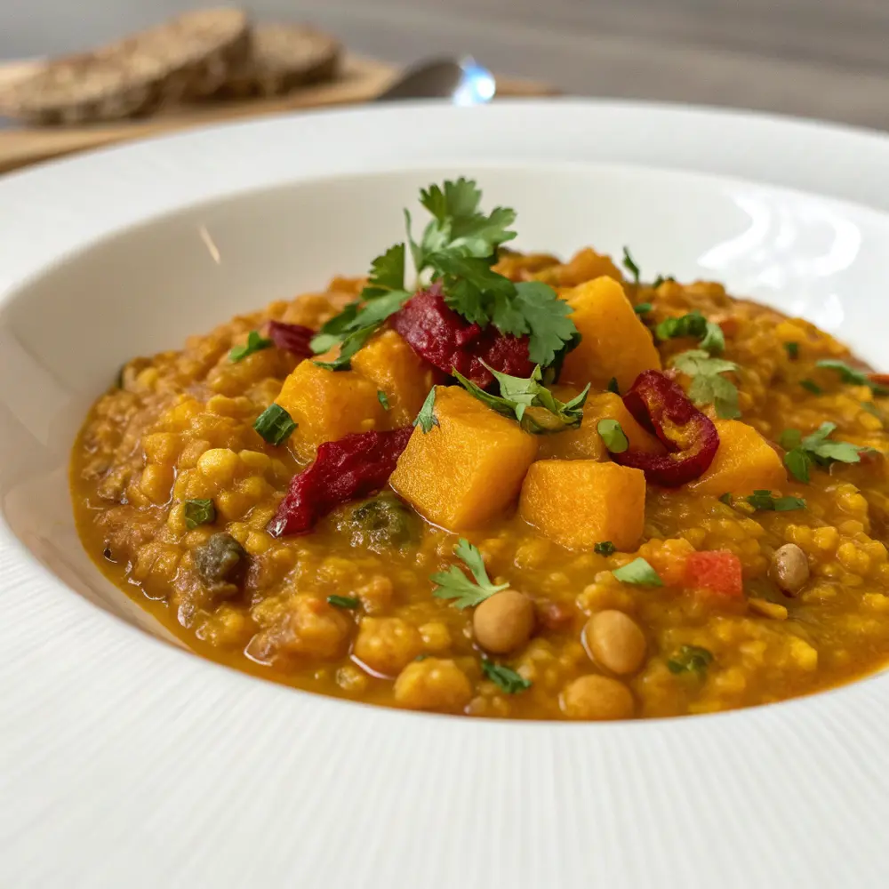 Butternut-Dal mit roten Linsen