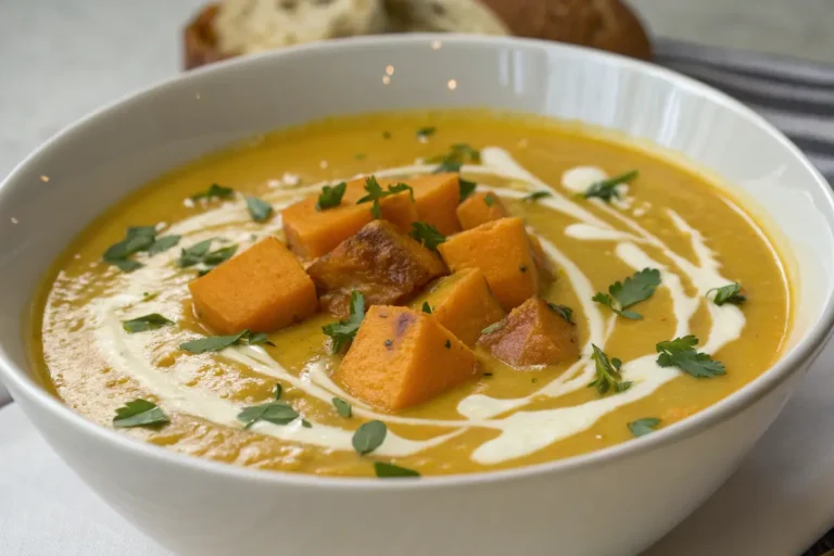 Butternut-Süßkartoffel-Cremesuppe in nur 35 Minuten