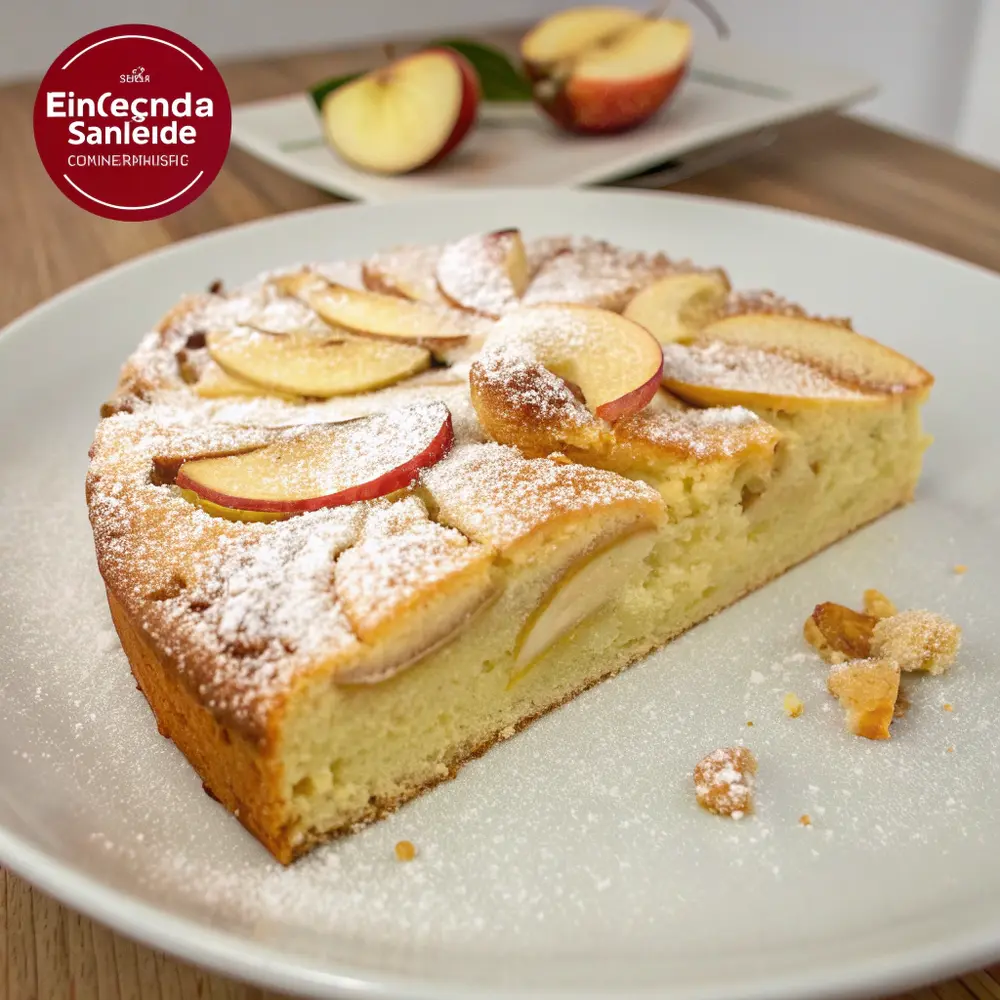 Einfacher saftiger Apfelkuchen