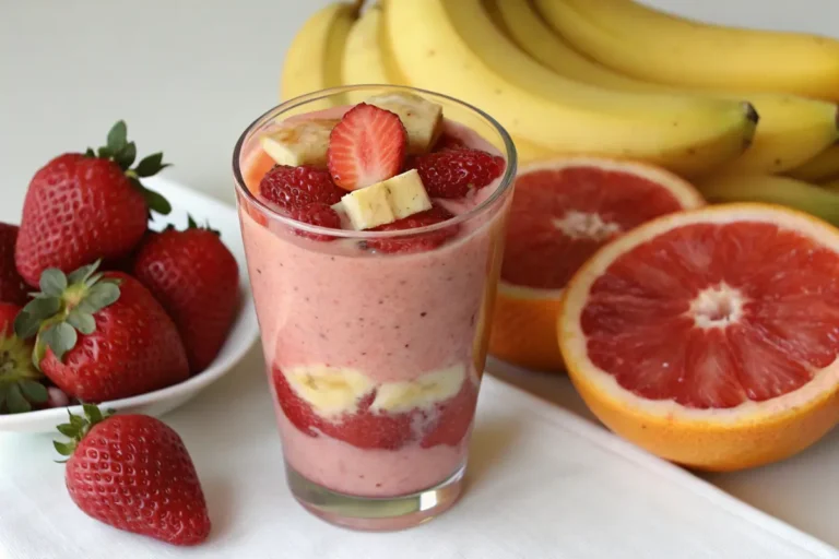 Erdbeer-Bananen-Grapefruit-Smoothie – Erfrischender Vitaminboost in nur 10 Minuten