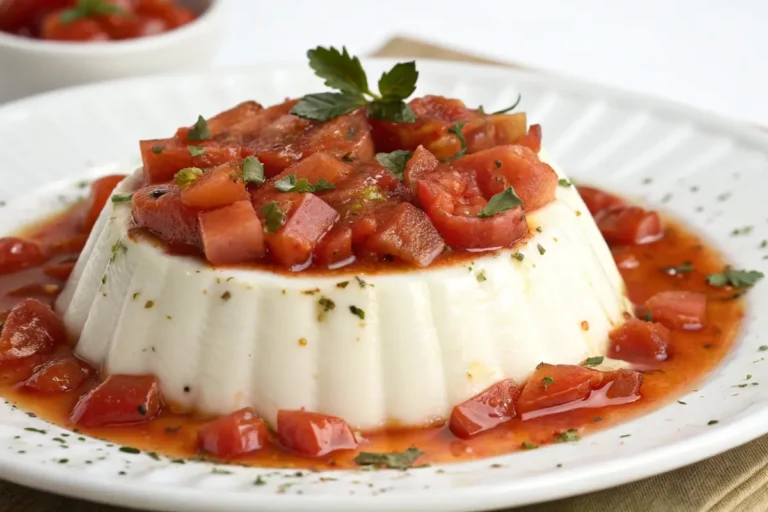 Feta-Pannacotta mit Paprikacoulis in 160 Minuten zubereiten