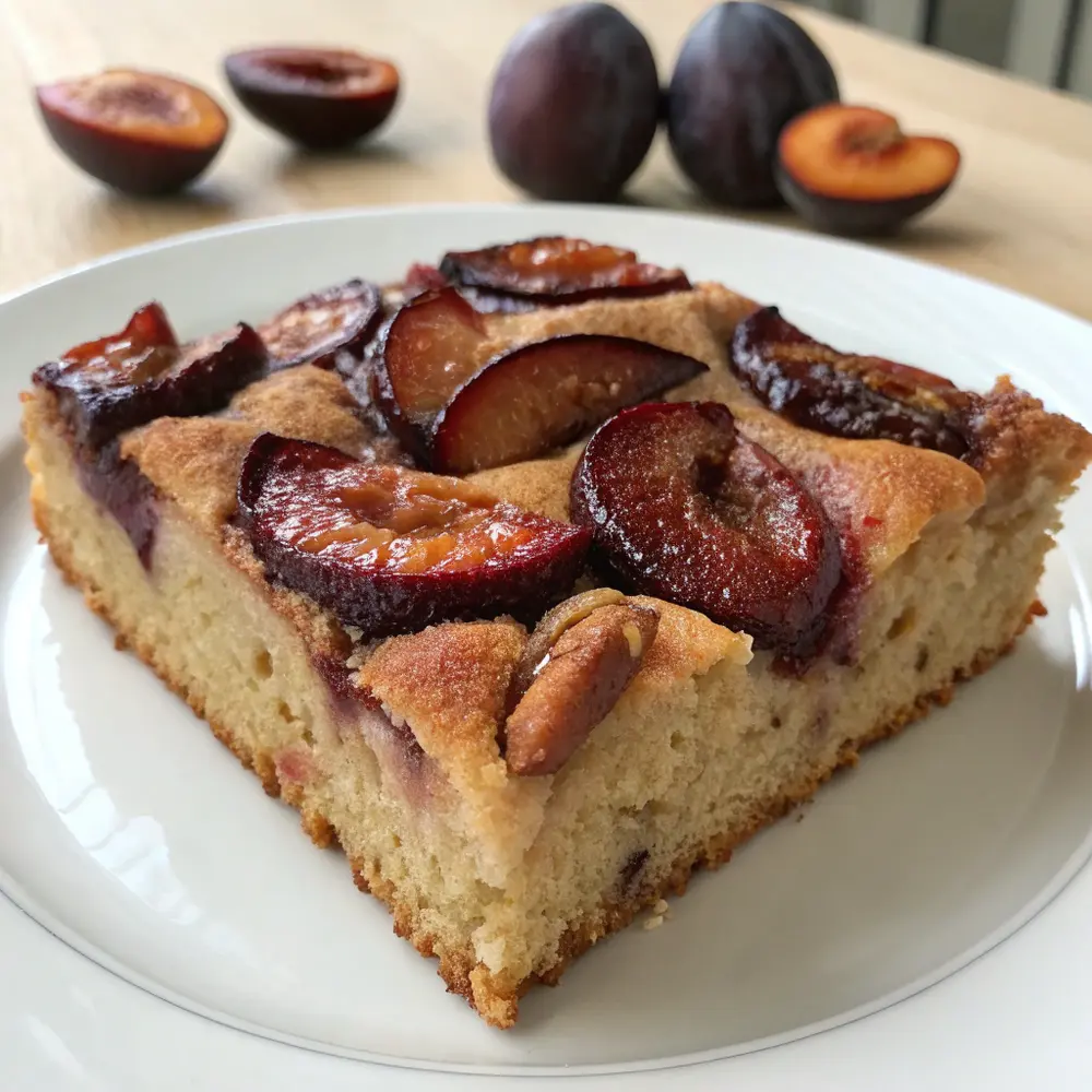 Gewürzkuchen mit Pflaumen