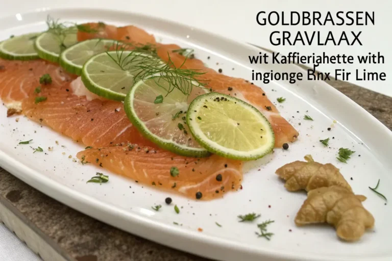 Goldbrassen-Gravlax mit Kaffirlimette und Ingwer: In nur 740 Minuten zubereitet