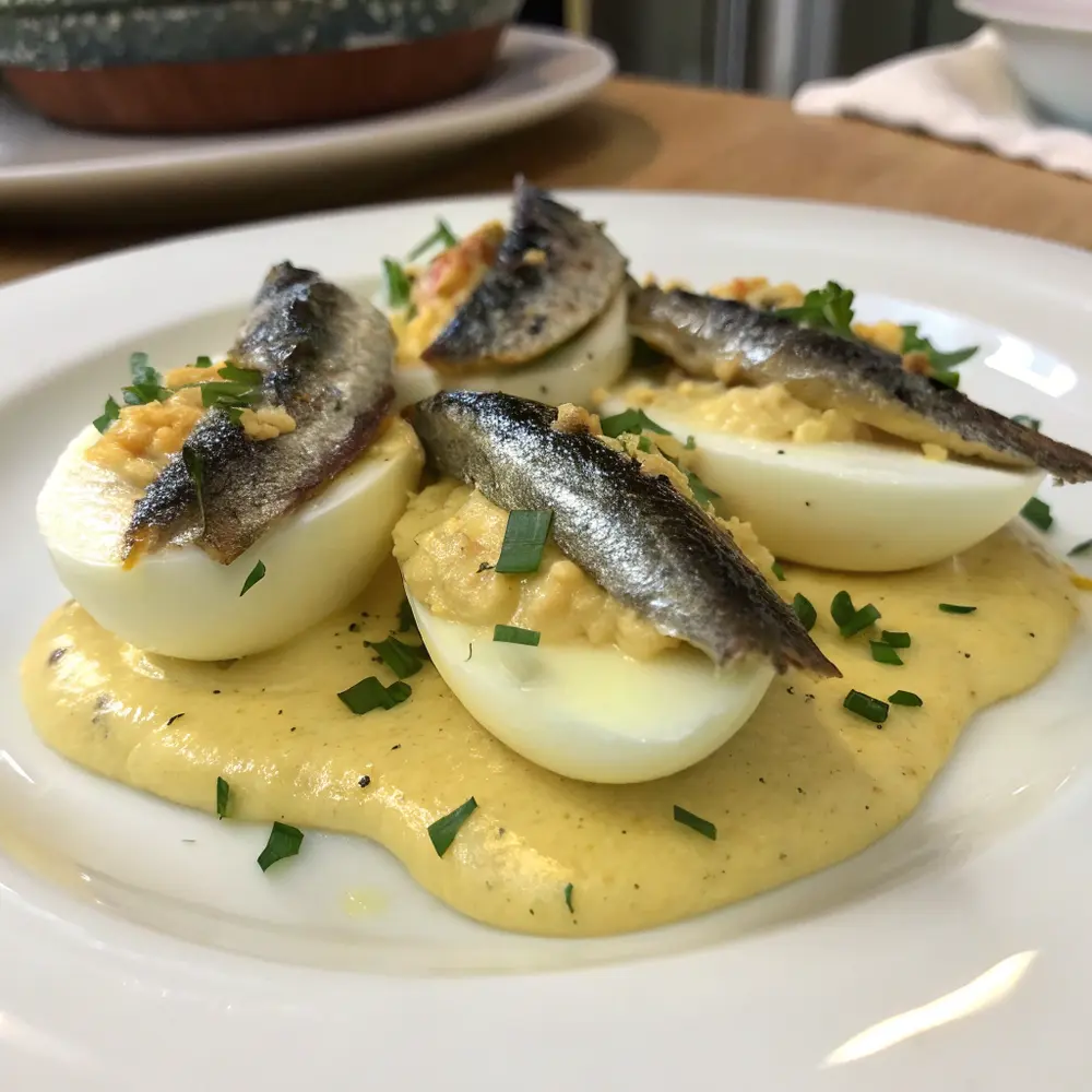 Günstiges Menü – Mimosa-Eier mit Sardinen