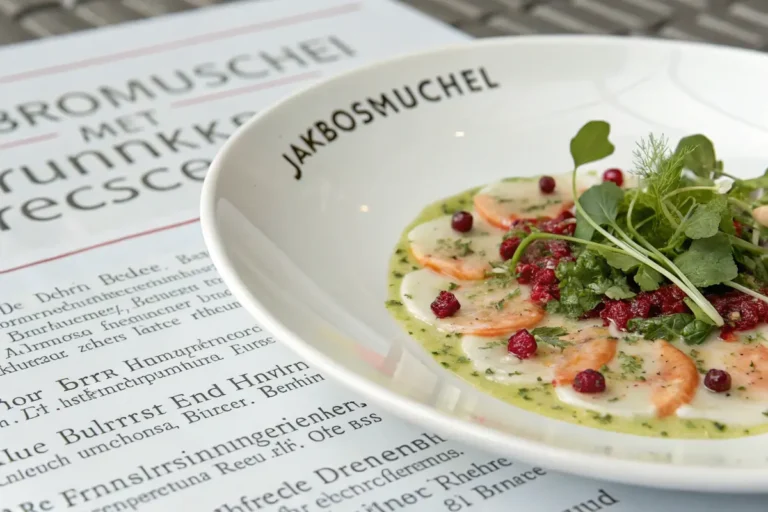 Jakobsmuschel-Carpaccio mit Brunnenkressecreme in 155 Minuten