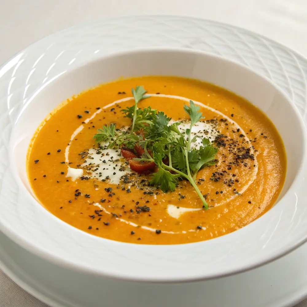 Karotten Linsen Kürbiscremesuppe