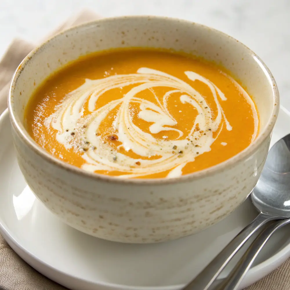 Karottencremesuppe mit Kokosmilch