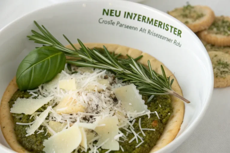 Neu interpretierter Crookie mit Parmesan Rosmarin und Pesto