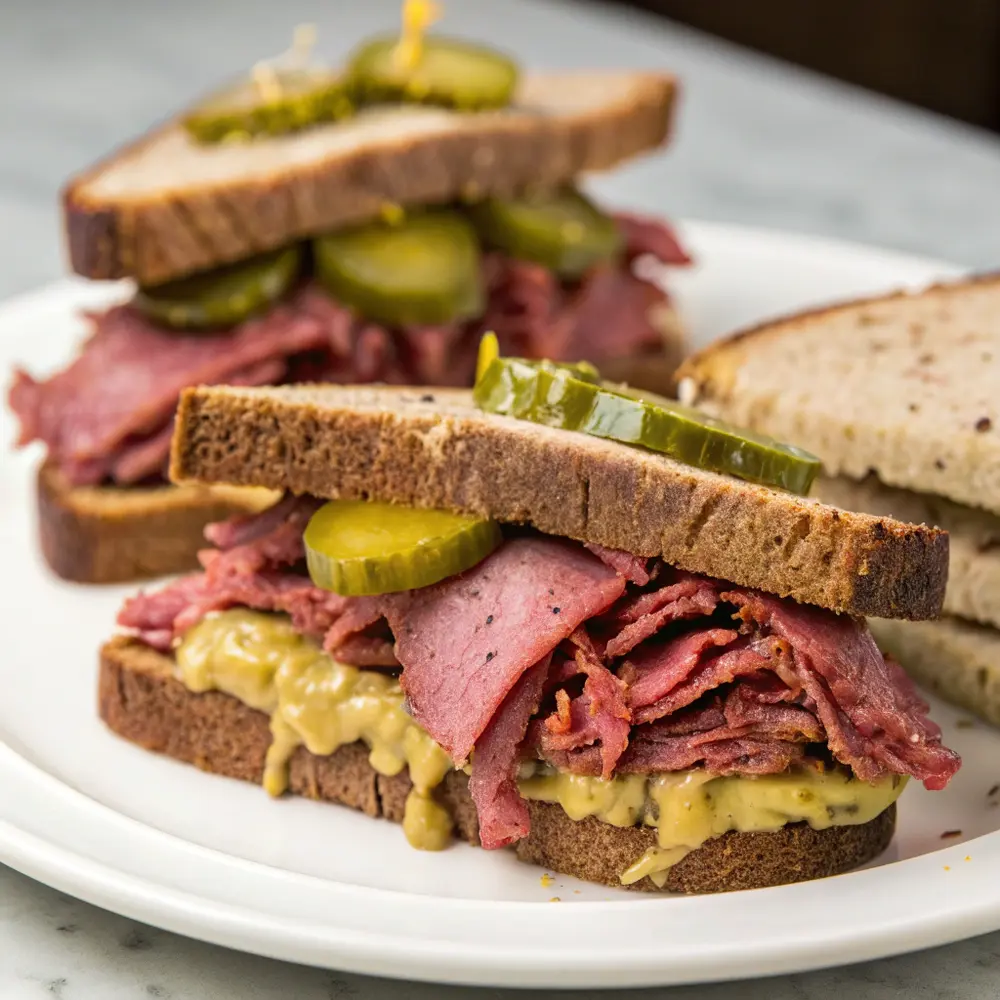 Rindfleischsandwiches nach Pastrami-Art