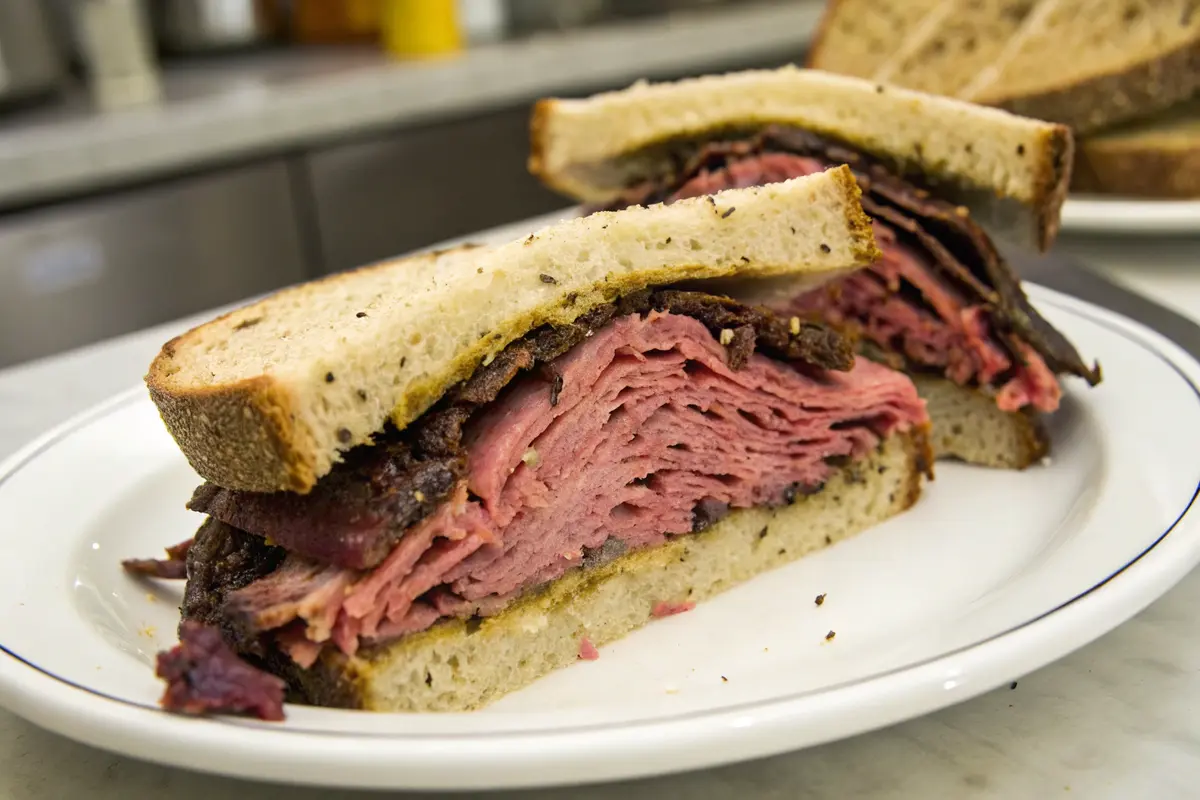Rindfleischsandwiches nach Pastrami-Art