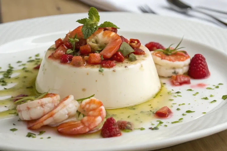 Exotische Garnelen Pannacotta