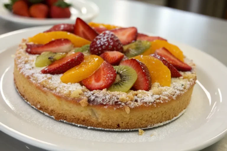 Grießkuchen mit Früchten