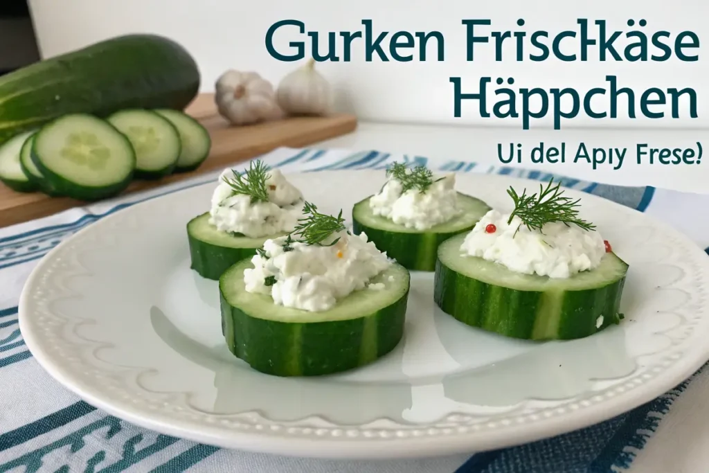 Gurken Frischkäse Häppchen