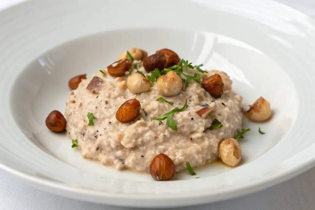 Jakobsmuschel Rillettes mit Haselnüssen