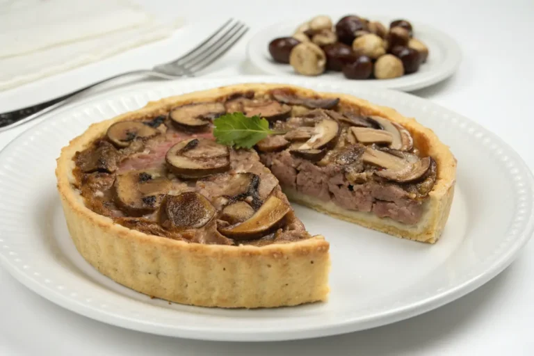 Schweinefleisch Pilz Pastete