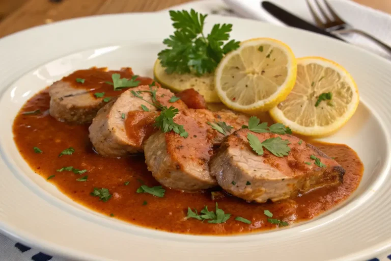 Schweinemedaillons mit Paprikasauce
