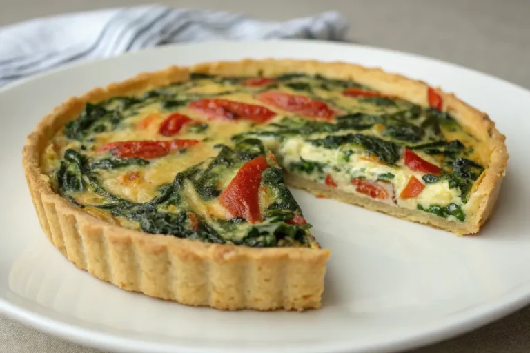 Spinat Paprika Quiche einfach