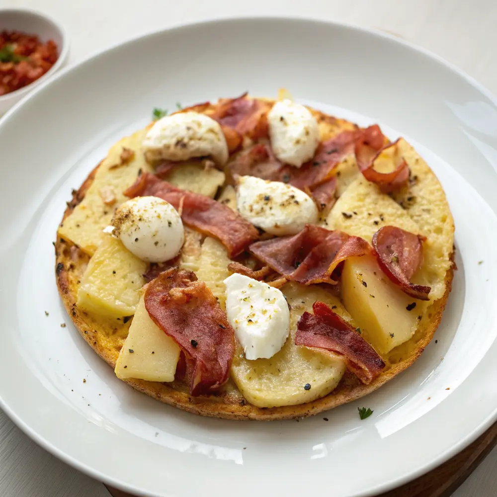 Tortilla Kartoffeln Speck Mozzarella