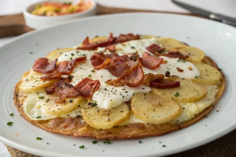 Tortilla Kartoffeln Speck Mozzarella