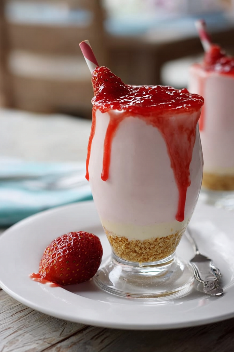 aardbei cheesecake milkshake