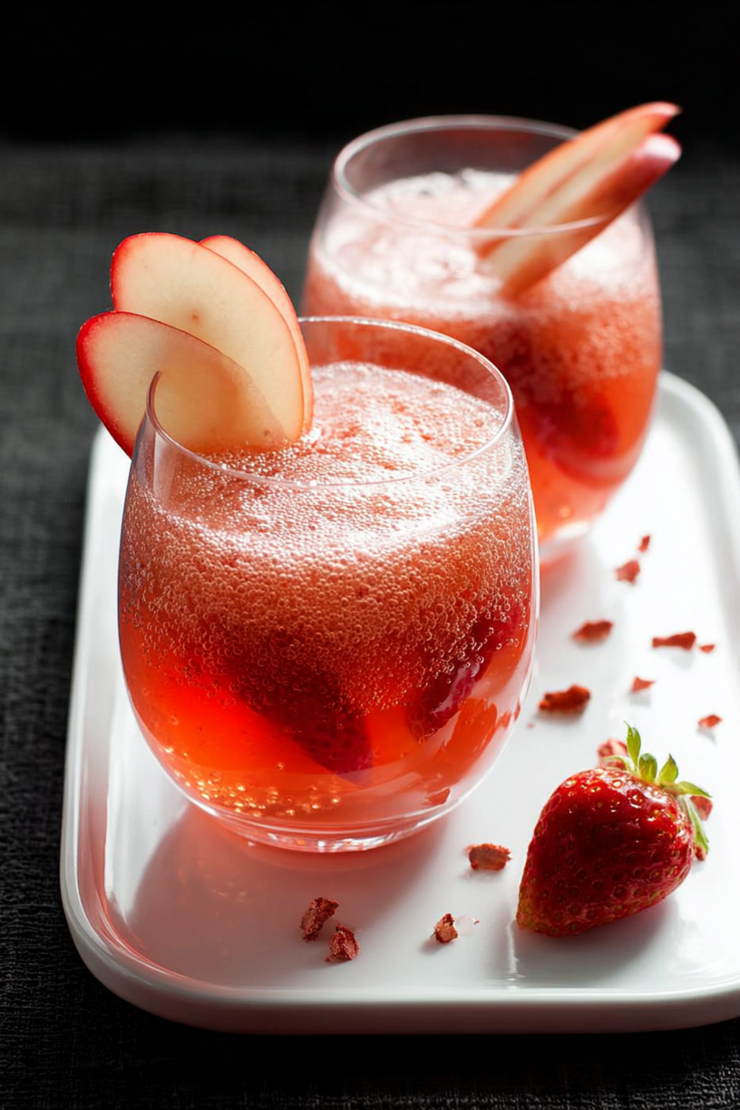appel aardbei gember cocktail