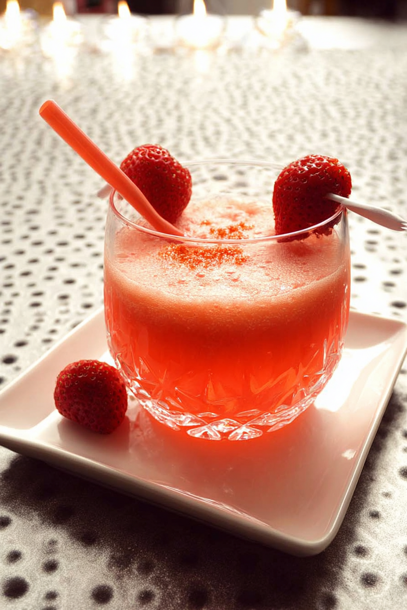 appel aardbei gember cocktail