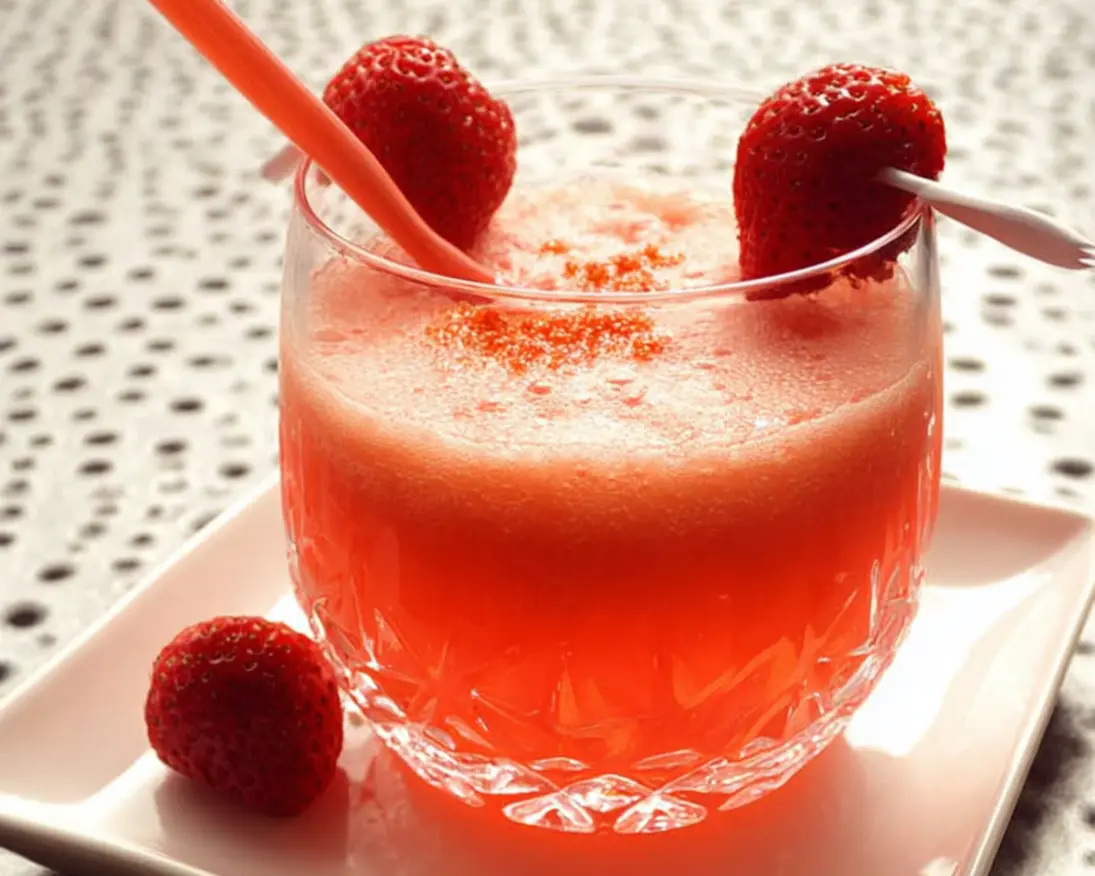 cocktail pomme fraise gingembre