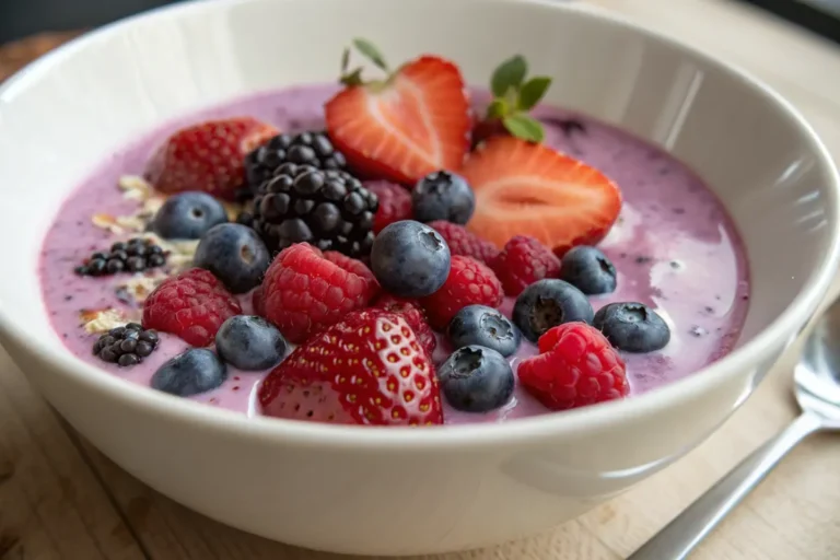 smoothie fruits rouges lait