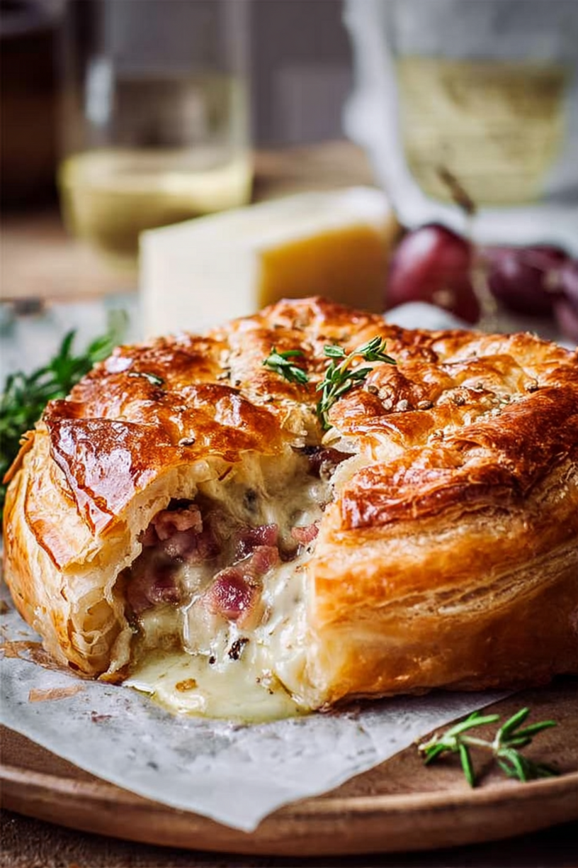 bladerdeeg camembert guanciale