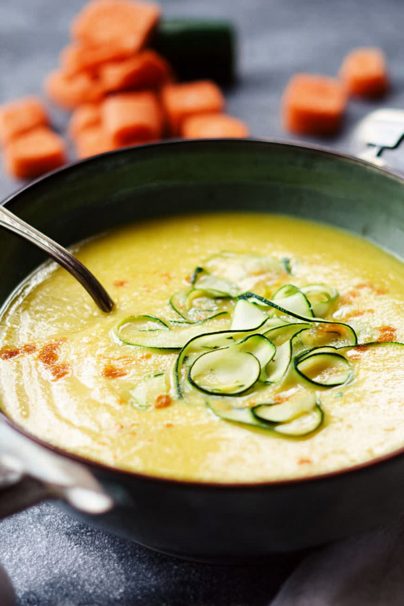 courgette wortel soep kiri kaas