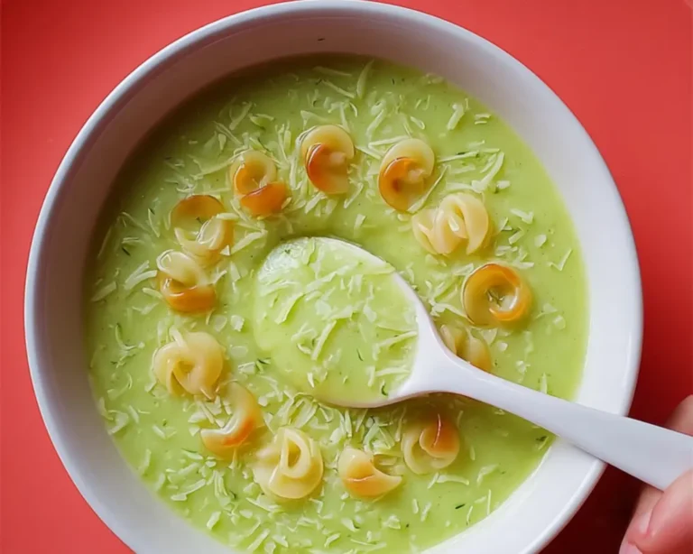 courgettesoep kaas alphabet pasta