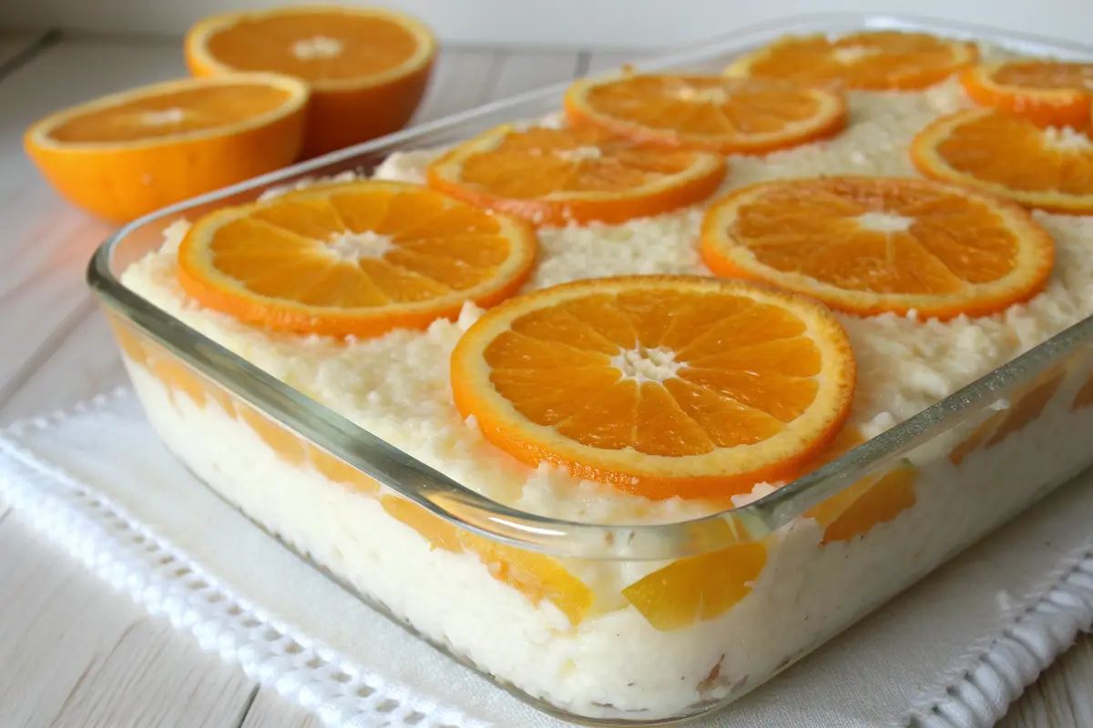gâteau riz crémeux l'orange