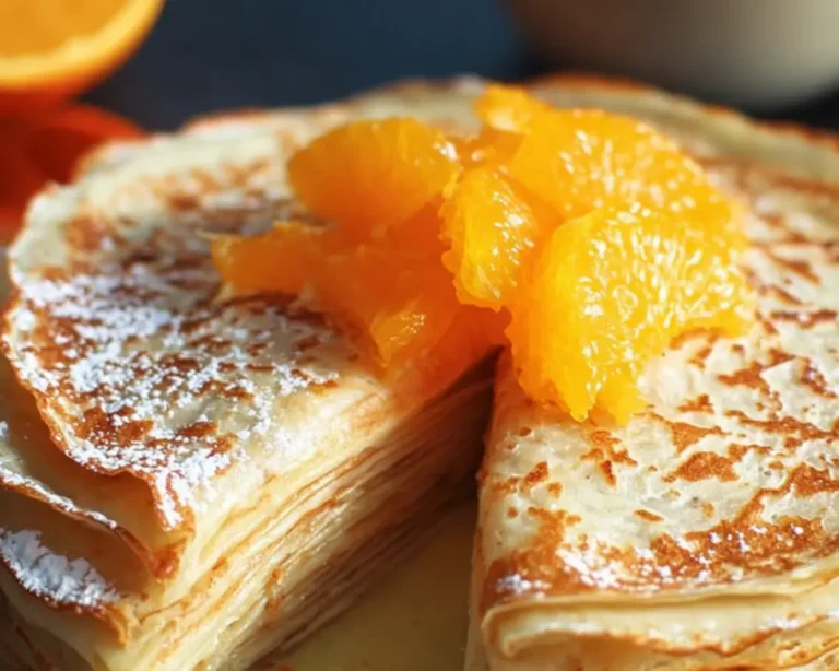 crêpe taart sinaasappel