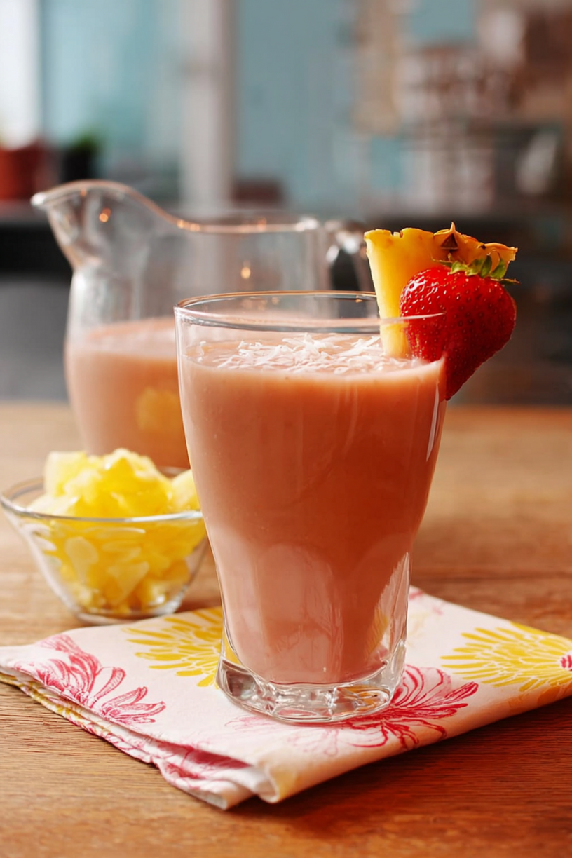 Erdbeer Ananas Kokos Smoothie