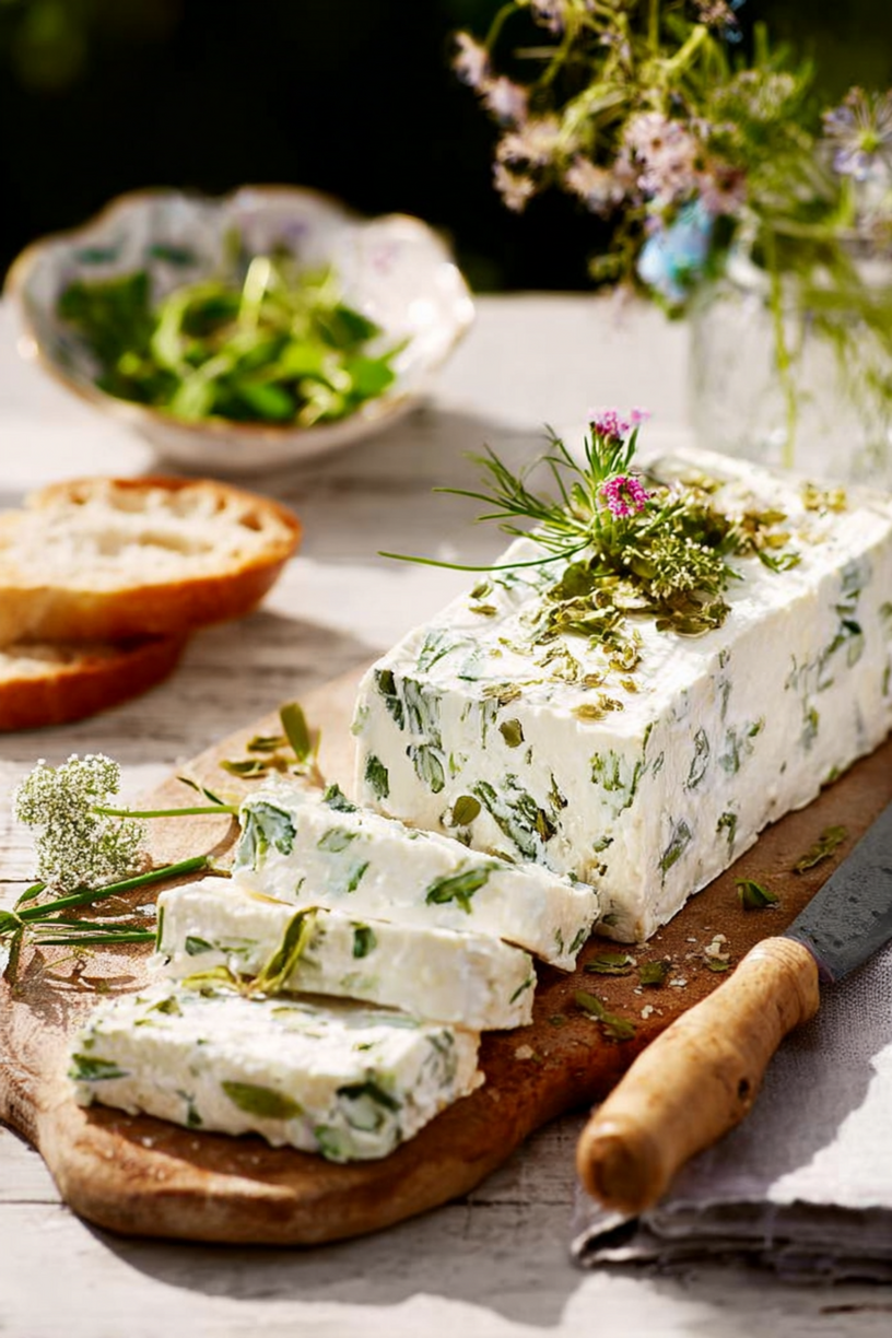 Frischkäse-Terrine mit Kräutern