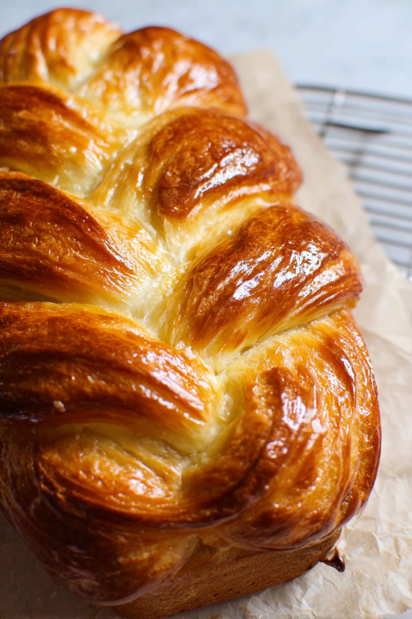 Geflochtene Blätterteig-Brioche