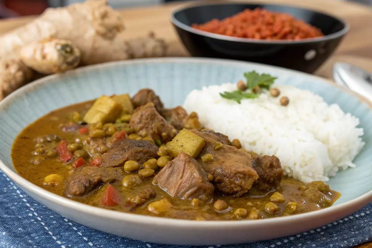 petit salé lentilles curry gingembre