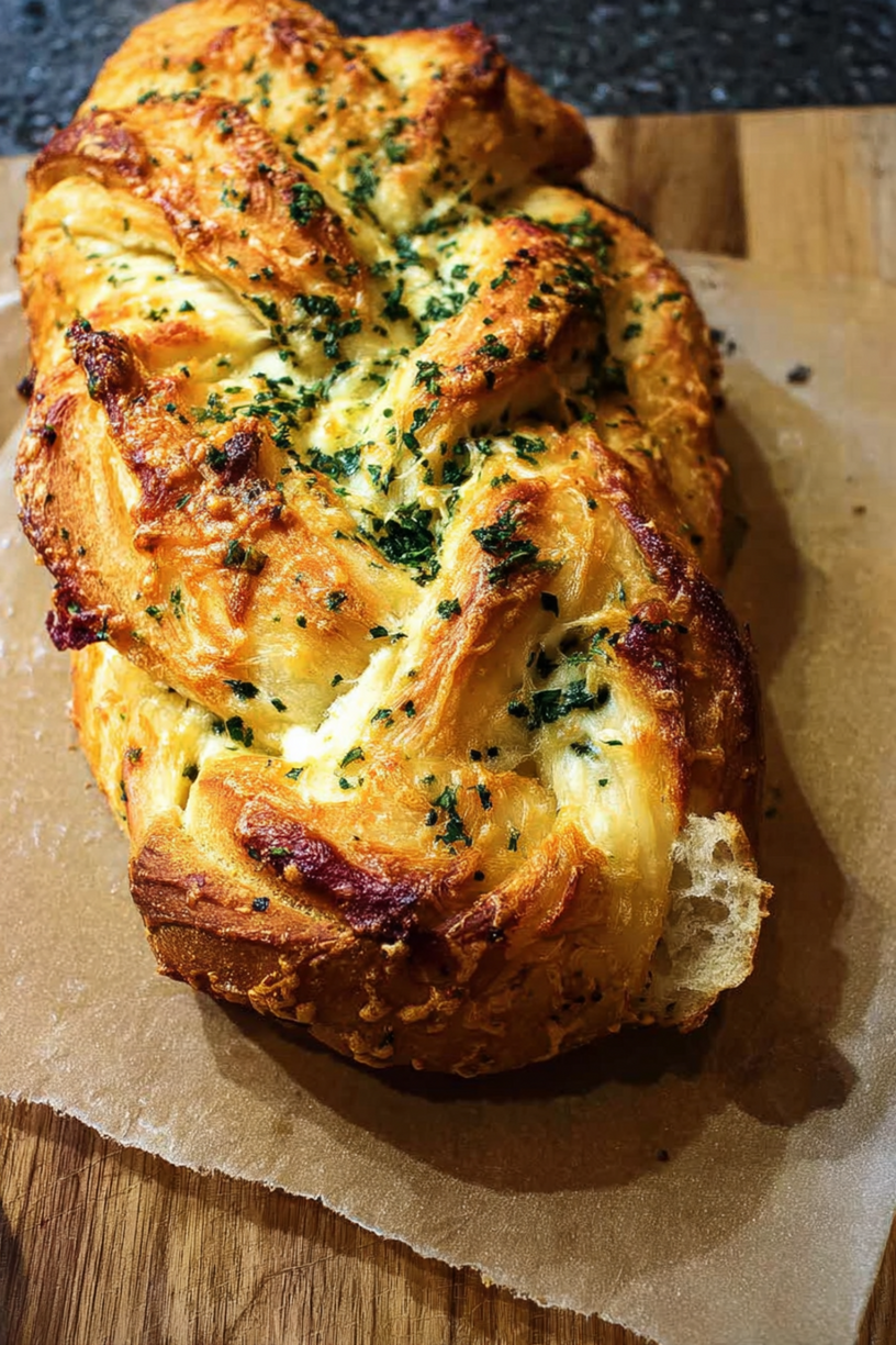 gevlochten brood cheddar bieslook